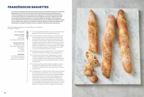 Produktbild Rezept Französische Baguettes aus ``Der Brotdoc: Gesundes Brot aus meinem Ofen``